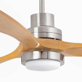 Lantau L LED mennyezeti ventilátor, nikkel/világos fenyő kép