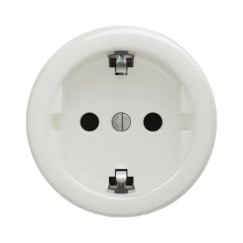 lap - Retro keret nélküli háztartási SCHUKO aljzat 230V/16A, kerámiafehér K/ZS kép