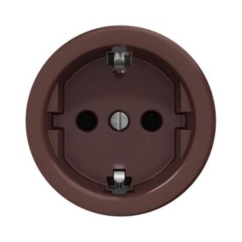 lap - Retro, keret nélküli háztartási SCHUKO fali aljzat 230V/16A, barna H/ZS kép