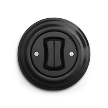 lap - Retro soros kapcsoló 5-ös kerettel, fekete KA0016+KA0011 kép