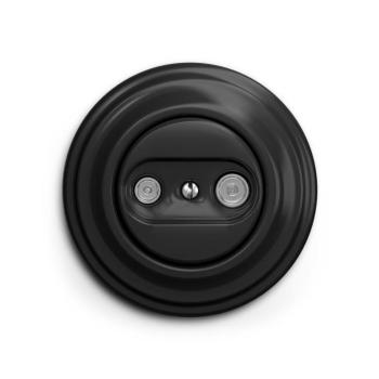 lap - Retro TV+R fali aljzat (átvezetett) kerettel, fekete KA0016+KA0069 kép