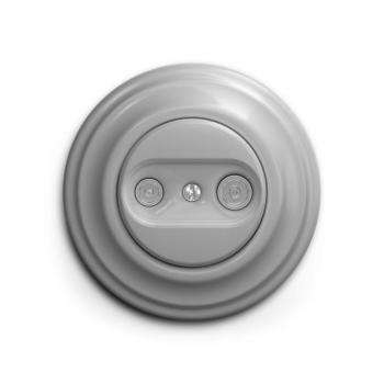 lap - Retro TV+R végzáró előfizetői aljzat kerettel, szürke KA0052+KA0084 kép