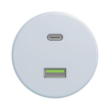 lap - Retro USB aljzat A+C keret nélkül, kék M/USB kép