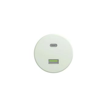 lap - Retro USB aljzat A+C, keret nélküli, mentazöld MZ/USB kép