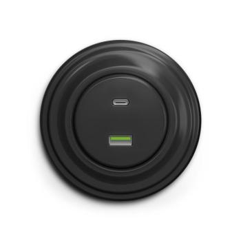 lap - Retro USB-aljzat A+C kerettel, antracit KA0043+KA0083 kép