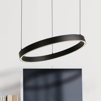 Layla LED lógó lámpa, fekete, Ø 44 cm CCT, magasságállítható kép