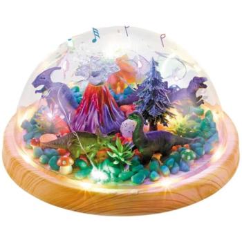 LEAN Toys 27394 Terrárium dinoszauruszokkal, éjjeli lámpa dallammal kép