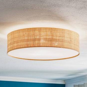 Leano mennyezeti világítás, világos fa, rattan, Ø 50 cm kép
