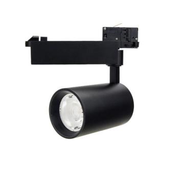 LED 4 vezetékes sínlámpa, feketetel, 25W, 5000K, természetes fehér, 2750 lm, Optonica, 5327 kép