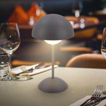 LED akkumulátoros asztali világítás Kugle, antracit, fém, IP44, dimmelhető kép