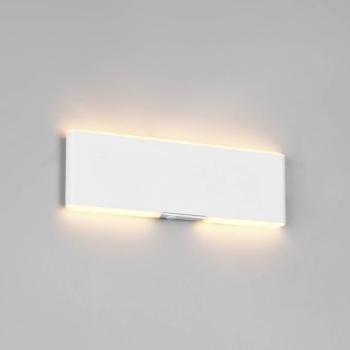 LED akkumulátoros fali lámpa Conchita, szélesség 22 cm, fehér, fém, CCT kép