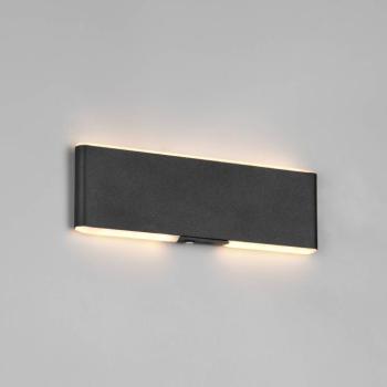 LED akkumulátoros fali lámpa Conchita, szélesség 22 cm, fekete, fém kép