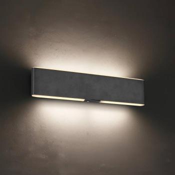 LED akkumulátoros fali lámpa Conchita, szélesség 32 cm, fekete, fém kép