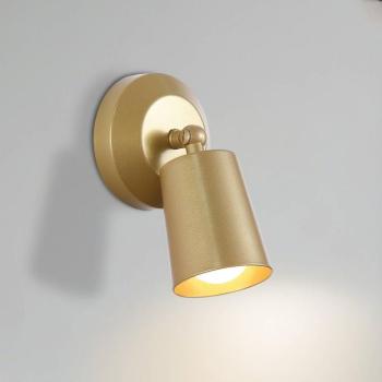 LED akkumulátoros fali lámpa CONE, arany színű, szélesség 10 cm, fém kép