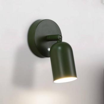 LED akkumulátoros fali lámpa CONE, sötétzöld, szélesség 10 cm, fém kép