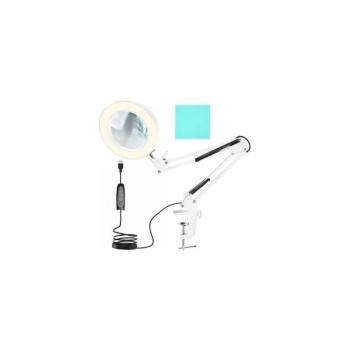 LED állítható asztali lámpa nagyítóval LED/6W/5V fehér P362K kép