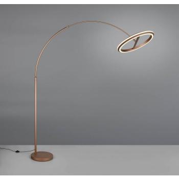 LED álló lámpa Amador, kávébarna, magasság 205 cm, fém kép