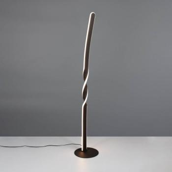 LED álló világítás Ginko, matt fekete, fém, magasság 110 cm kép