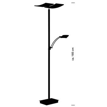 LED állólámpa Andy, 3-lámpás, antracit, CCT, fényerőszabályzóval kép