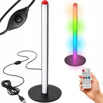 LED állólámpa, asztali lámpa, 7 színnel, fényerő-szabályozással, 50 cm - otthoni hangulatvilágításhoz kép