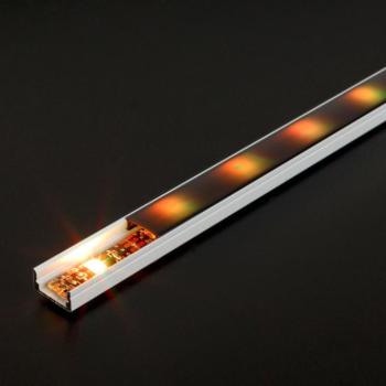 LED aluminium profil sín – 2000 x 17 x 8 mm – U profil – fehér kép