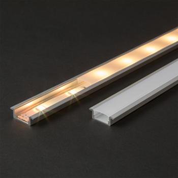 LED alumínium profil sín, 2000 x 23(17) x 8 mm