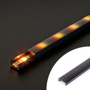 LED aluminium profil takaró búra – fekete – 1000mm (41010/41011hez) kép