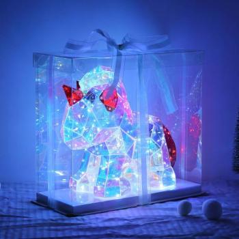 LED asztali lámpa Brondar egyszarvú, piros, magasság 26 cm kép