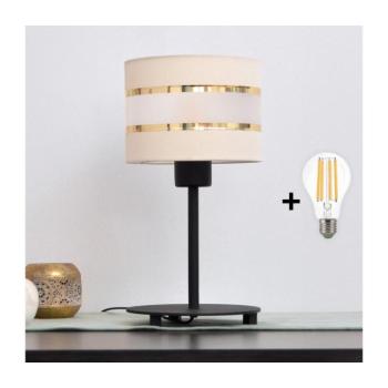 LED Asztali lámpa HELEN 1xE27/15W/230V krém/fekete/arany B-0801/1 BK-B +EC+GO+MAT kép