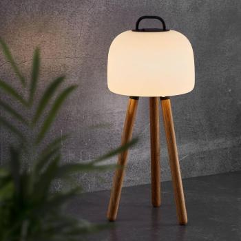 LED asztali lámpa Kettle Tripod fa, 22cm-es ernyővel kép