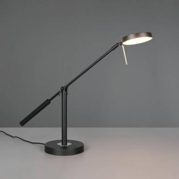 LED asztali lámpa Monza, matt fekete, magasság 52 cm, fém kép