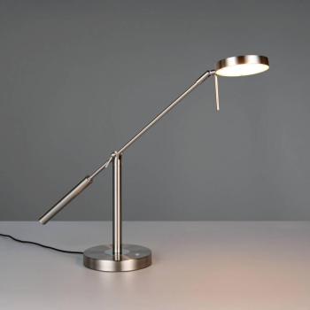 LED asztali lámpa Monza, nikkel színű, magasság 52 cm, fém kép