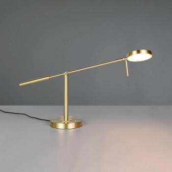 LED asztali lámpa Monza, sárgaréz színű, magasság 52 cm, fém kép