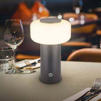 Juna LED tölthető asztali világítás, antracit, IP44, dimmelhető, 20 cm kép