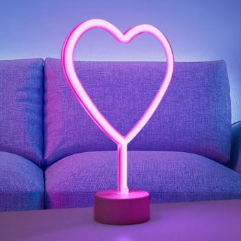 LED asztali világítás Neon Szív, elemes kép