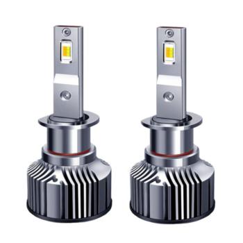 LED autó fényszóró izzó pár, H1 típusú, készlet/szett, 2db, színhőmérséklet változtatható, CANBUS, 60W, hideg fény/meleg fény, szürke kép