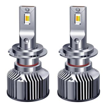 LED autó fényszóró izzó pár, H7 típusú, készlet/szett, 2db, színhőmérséklet változtatható, CANBUS, 60W, hideg fény/meleg fény, szürke kép