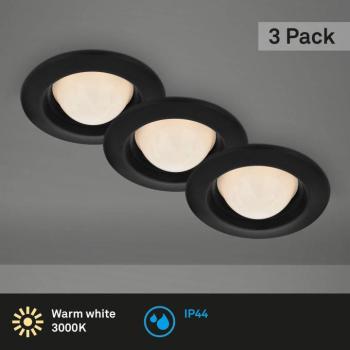 LED beép. spot Carro, 3 db készlet 3 000K, fekete kép