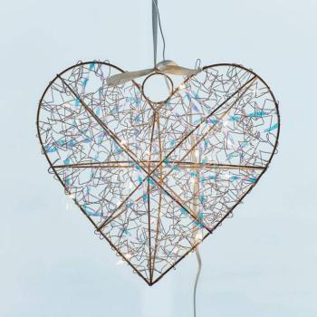 LED belső dekoráció Lily Heart, arany, 30 x 30 cm, elem kép