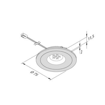 LED bútor szerelv. refl. AR 68 4W fek. 3000K kép