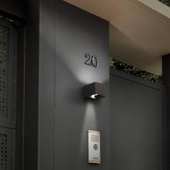 LED-C4 Wilson LED külső fali lámpa, 11 cm antracit kép