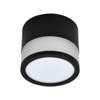 LED cob felületre szerelhető lámpa, 7w, kerek, fekete, 3000K, meleg fehér, 700 lm, Optonica, 12038 kép
