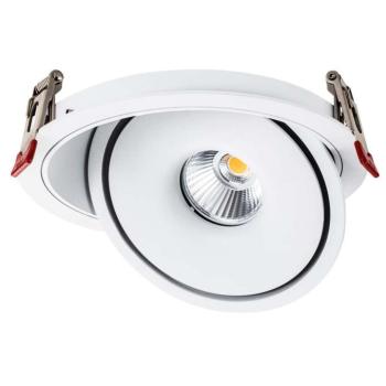 LED cob mélysugárzó 15w kerek forgató fehér - bridgelux, CCT, 1500 lm, Optonica, 12028 kép