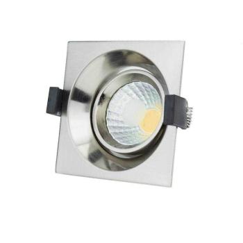 LED cob mélysugárzó, négyzet alakú, rozsdamentes acél, beépíthető, 8W, 2700K, meleg fehér, 560 lm, Optonica, 3225 kép