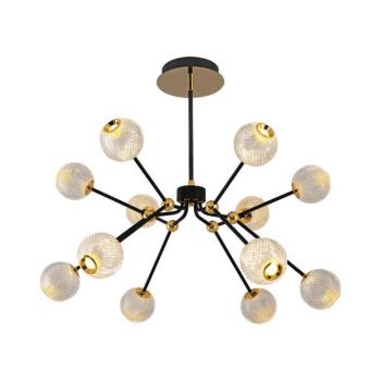 LED csillár rúdon GELA 12xLED/5W/230V 3000K fekete/arany 414LRC1415 kép