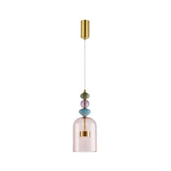 LED Csillár zsinóron ARTE LED/12W/230V átm. 16 cm réz ML0357 kép