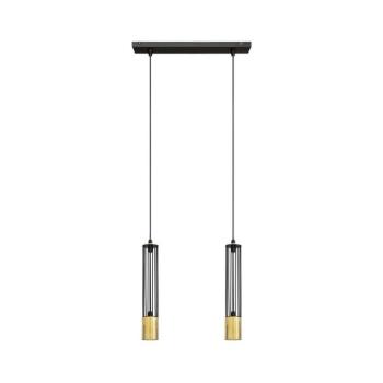 LED Csillár zsinóron BARS 2xGU10/4,8W/230V fekete/arany W-L 1115/2 GO+BK+GO kép