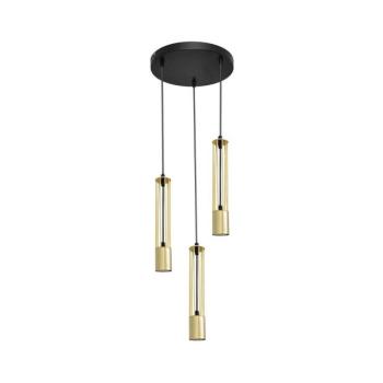 LED Csillár zsinóron BARS 3xGU10/4,8W/230V arany/fekete W-KD 1115/3 GO kép