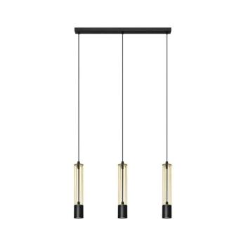 LED Csillár zsinóron BARS 3xGU10/4,8W/230V arany/fekete W-L 1115/3 BK+GO+BK kép