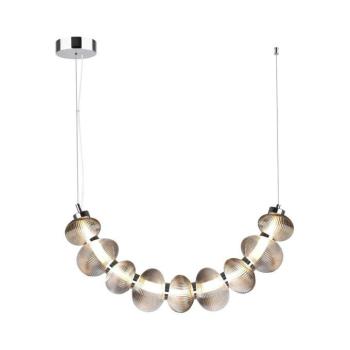 LED lógó világítás Bolla, króm/füstszürke, üveg, hosszúság 79,5 cm kép